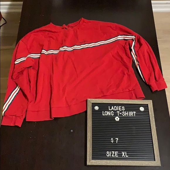 Ladies Red Long Sleeve Shirt - Picture 1 of 3